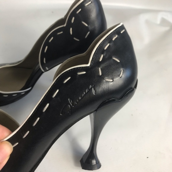 John Fluevog Black Leather shoes size 8.5 heels - Picture 7 of 7